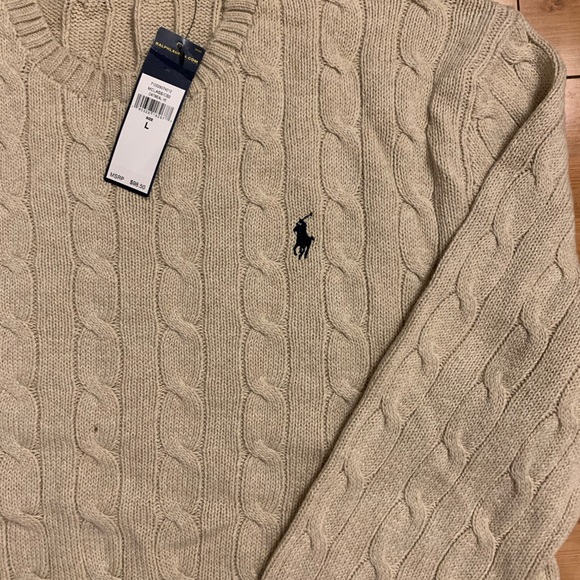 MensLrg. Oatmeal colored, Polo sweater - Picture 2 of 5